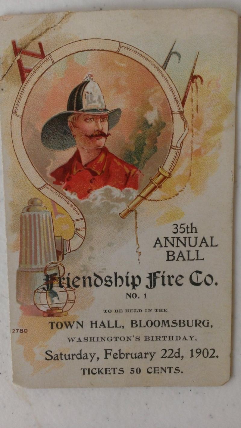 Friendship Fire Hall Ball of 1902